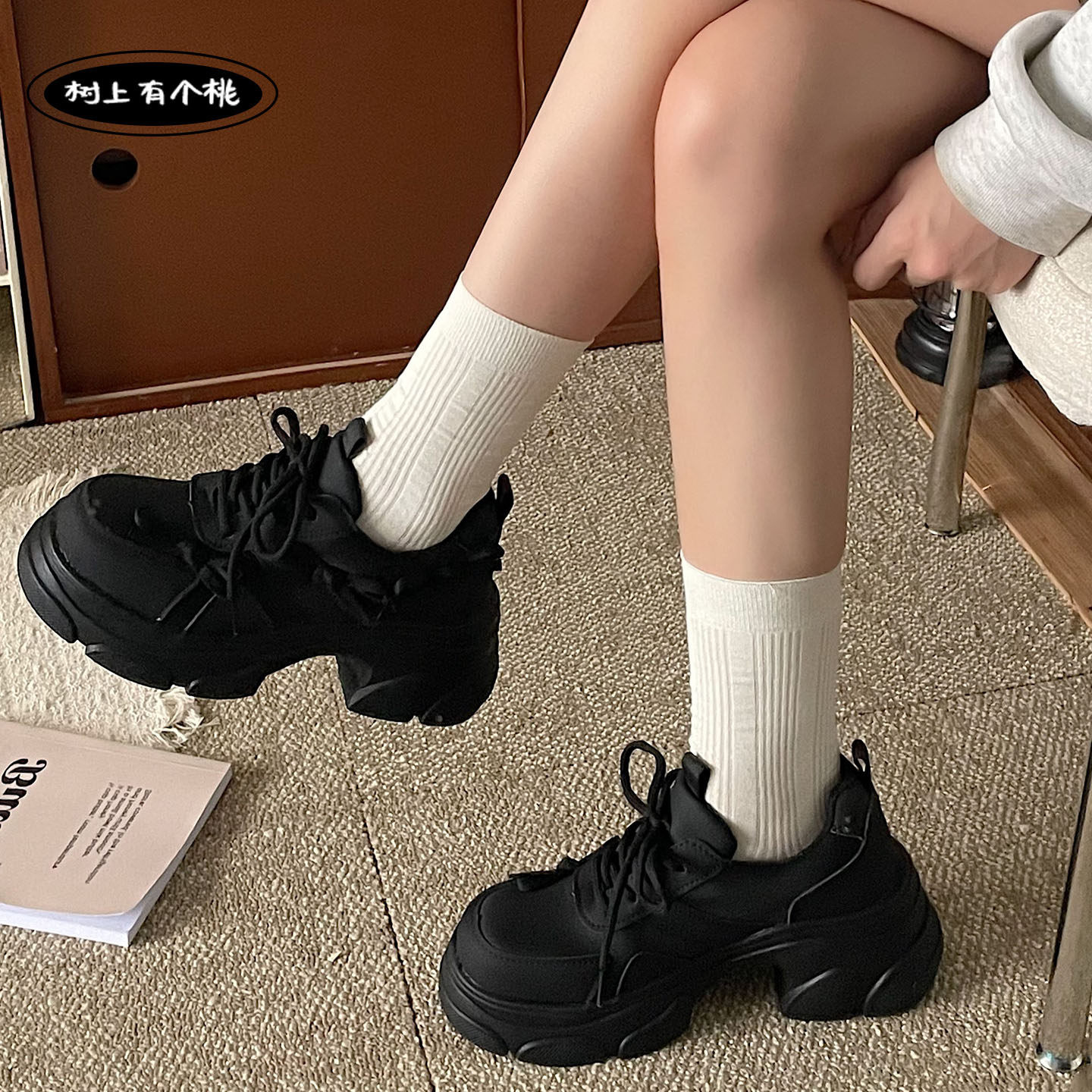 树上有个桃复古厚底老爹鞋女2026春季新款百搭运动休闲鞋乐福鞋子,女鞋,老爹鞋,淘宝优惠券,粉丝福利购,淘宝优惠卷