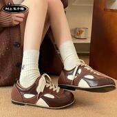 树上有个桃复古解构德训鞋 子 百搭运动休闲保龄球鞋 女2025秋季 新款