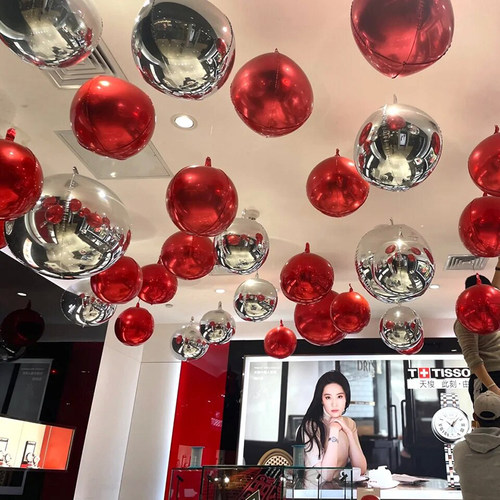 天花板吊饰大气球开业装饰布置