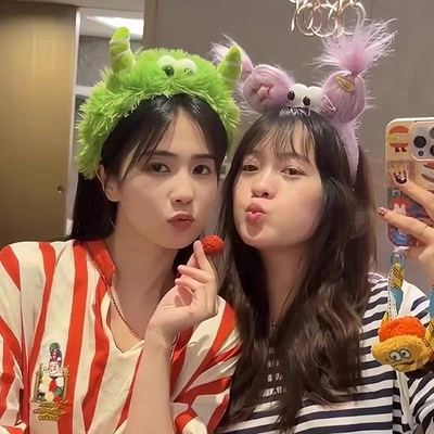 毛绒怪兽发箍发箍搞怪可爱卡通