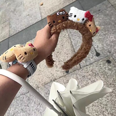 KITTY三只发饰发箍毛绒三丽鸥