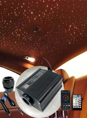 声控车内顶棚改装满天星LED光纤机汽车星空顶车顶光源器氛围灯热