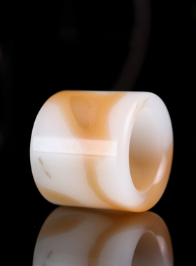 天然和田玉糖料扳指戒指男款复古宫廷大拇指指环玉戒指扳指