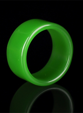 天然玉石指环菠菜绿新疆和田玉碧玉戒指玉环男女玉扳指玉石戒指