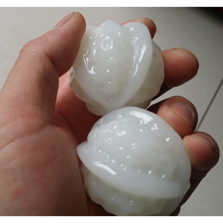 正品新疆籽料和田玉白玉核桃手把件玉核桃健身球羊脂白玉手玩件