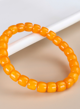 和田玉黄玉苹果珠小手链女款平平安安玉链子韩风新品玉手链手镯