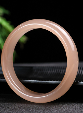 天然和田玉糖玉手镯女款平安镯扁条玉镯子新疆玉器女士玉镯手手链