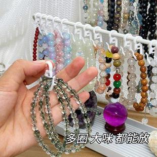 大容量水晶手串展示架便携手饰品手持文玩串珠首饰收纳盒米珠挂架