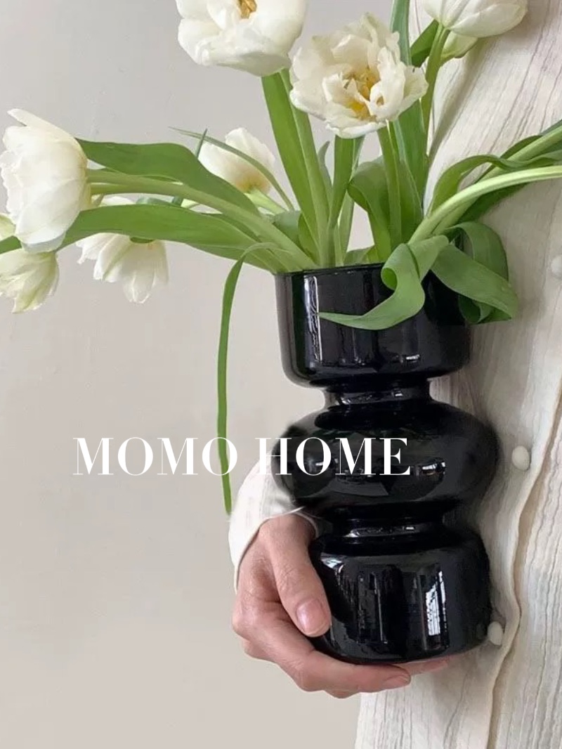 MOMO HOME家居小红书欧式复古玻璃花瓶个性创意客厅办公室