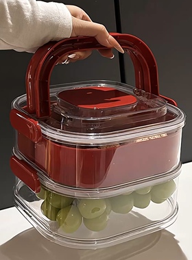 MOMO手提多层干果盒糖果篮喜庆家用轻奢高级感分隔密封过年CYY