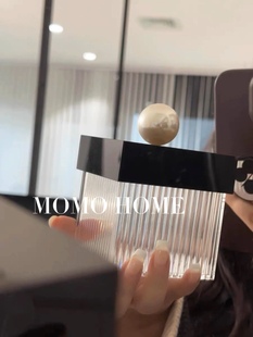 小红书创意简约红球球盒珍珠 MOMO 棉签盒亚克力收纳盒条纹透明