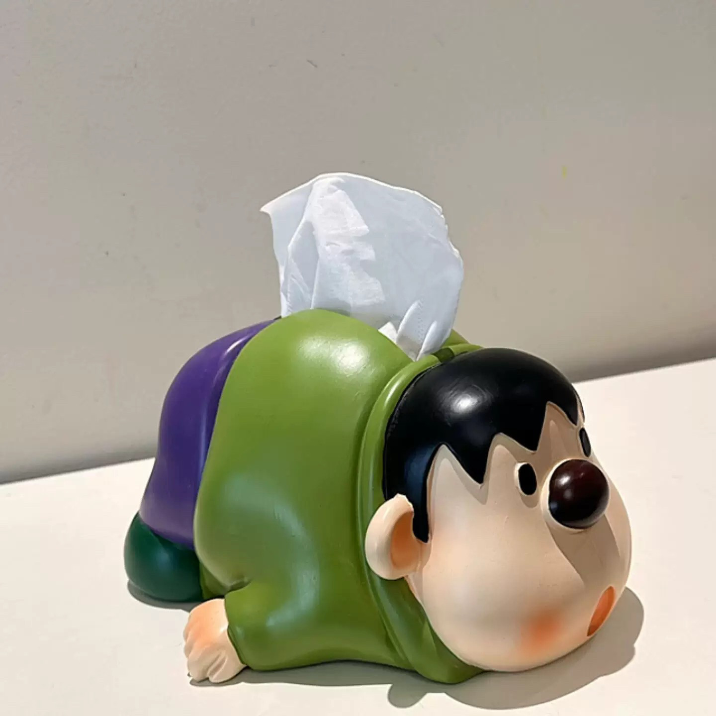 可爱胖虎纸巾盒摆件儿童房抽纸盒