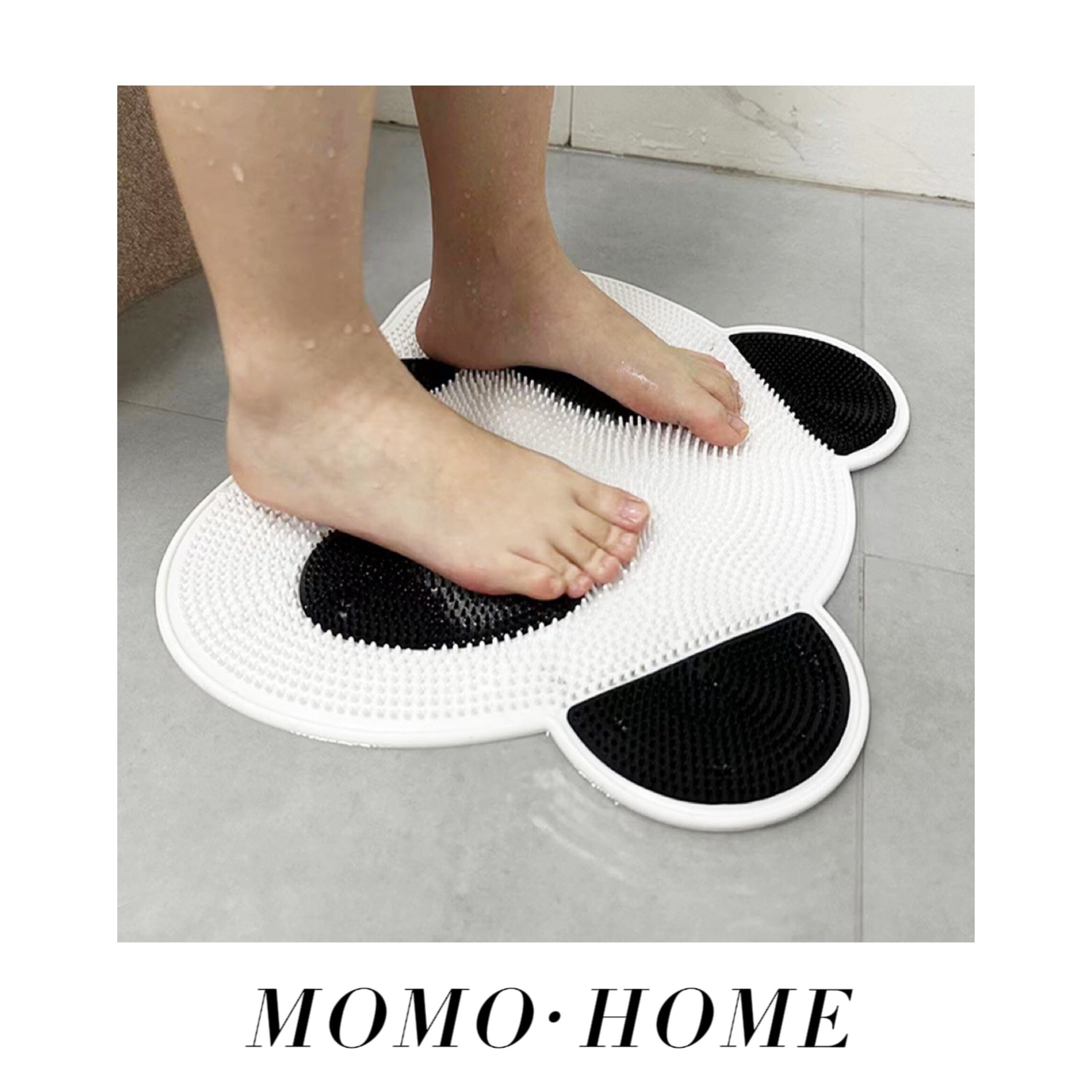 MOMO 小红书同款熊猫硅胶按摩垫浴室防滑垫洗澡搓背搓澡神器
