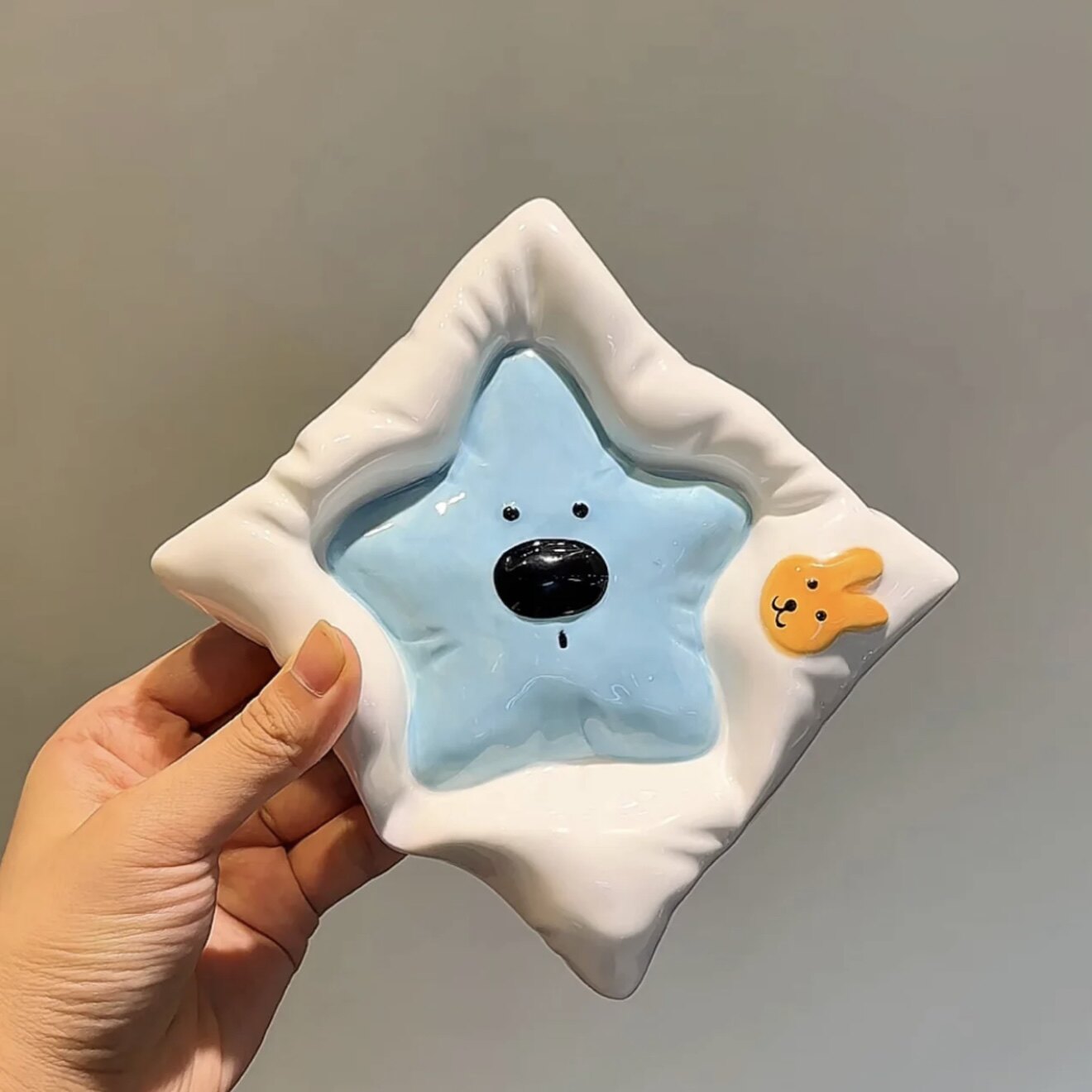 MOMO考拉陶瓷肥皂盒沥水家用卫生间洗澡香皂盒皂碟置物架摆件LYY