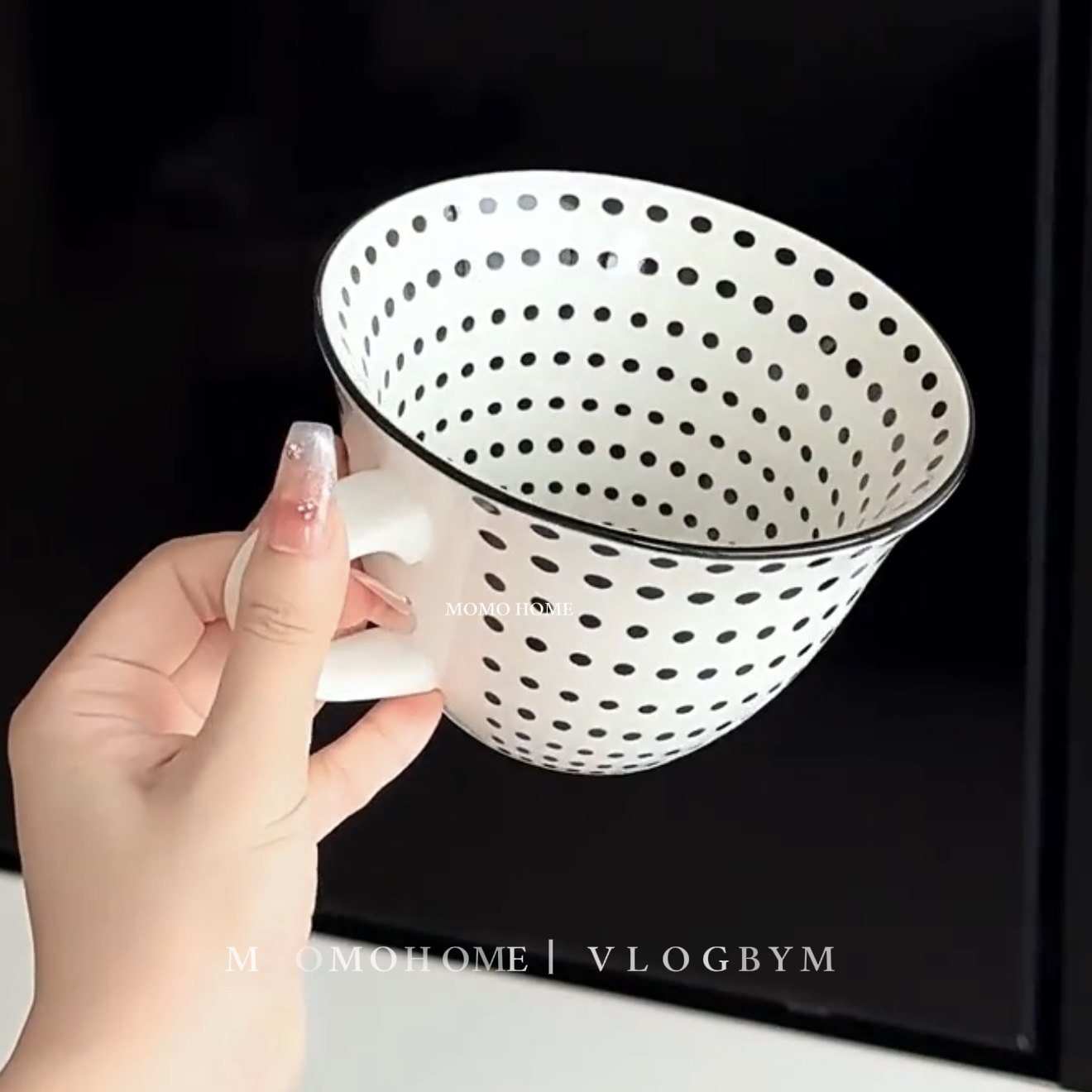 MOMO赵露思同款陶瓷马克杯小清新釉下彩陶瓷早餐杯高颜值咖啡杯