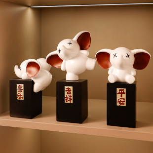 MOMO HOME家居创意北欧大象摆件客厅电视柜酒柜玄关现代家居饰品