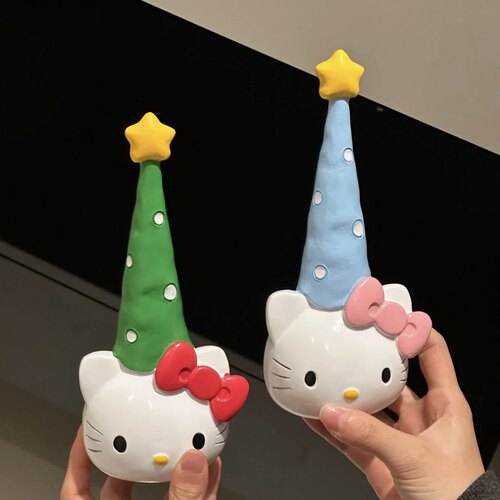 MOMO圣诞帽Kitty猫发圈收纳神器手表首饰挂架装饰礼物摆件YW