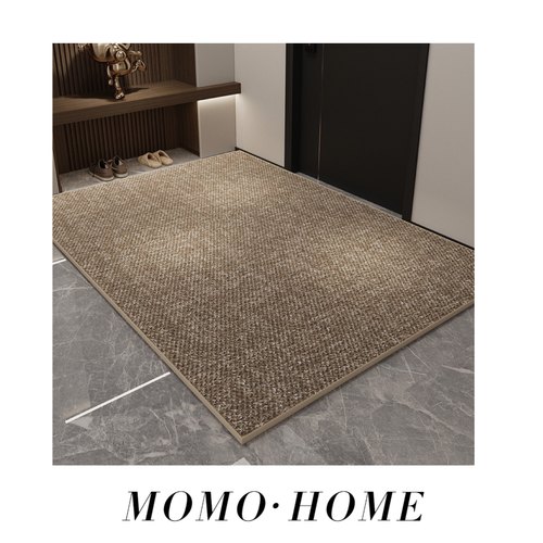 MOMO HOME家居小红书别墅入户门地垫仿麻纹玄关进门门垫防滑加厚