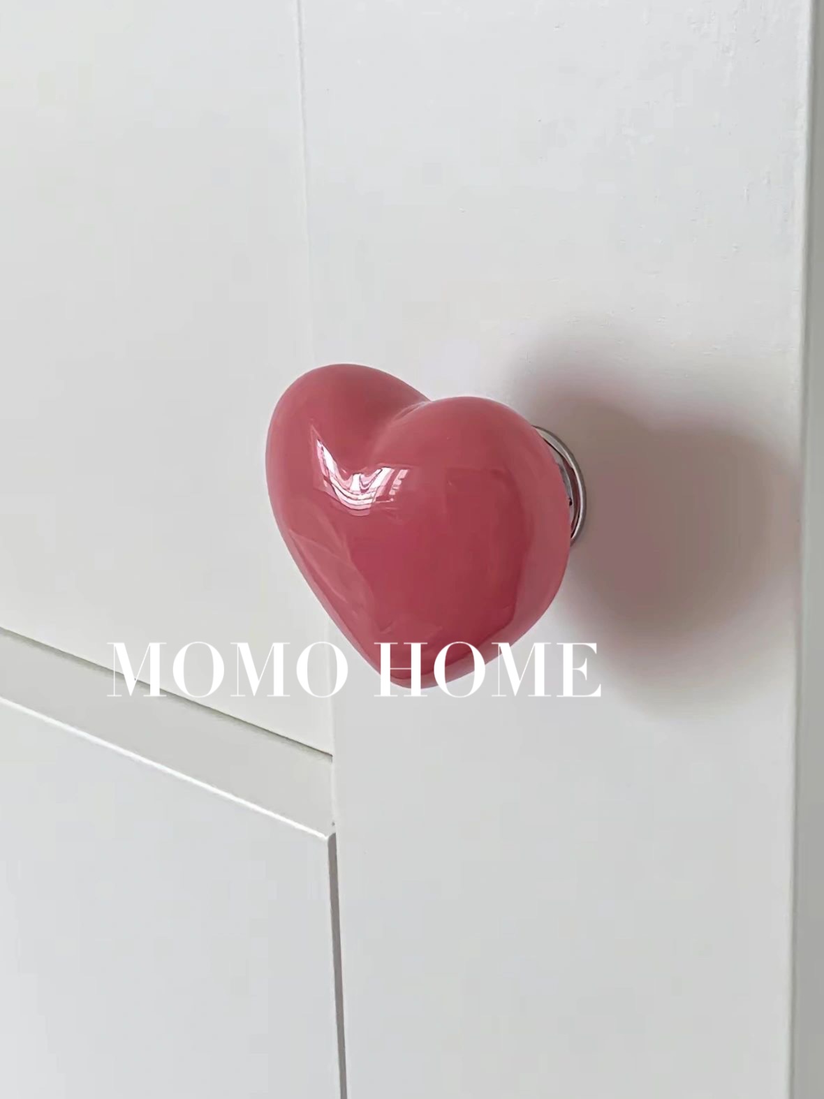 MOMO 小红书同款彩色心形陶瓷拉手现代简约衣柜抽屉橱柜门
