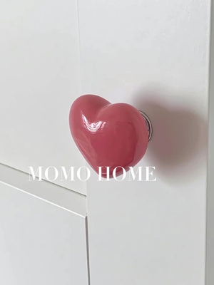 MOMO 小红书同款彩色心形陶瓷拉手现代简约衣柜抽屉橱柜门