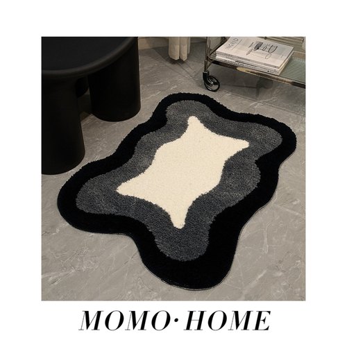 MOMO HOME家居现代简约浴室防滑垫异形卫生间吸水毛绒绒脚垫