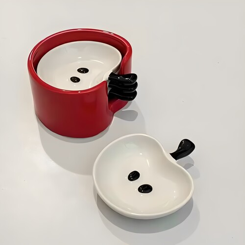 MOMO HOME苹果蘸料碟家用可爱迷你陶瓷调味碟吐骨碟油醋碟SW