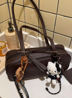 ARAN PLAMM-众松弛感简约通勤手提波士顿单肩包(配小卡包)