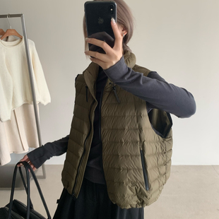 BLESSED MOMENT新版型超好充绒量质感十足韩系立领羽绒马甲YS020