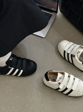 SOLOS ACC壳头德训鞋懒人一脚蹬魔术贴设计里外全皮休闲鞋13108