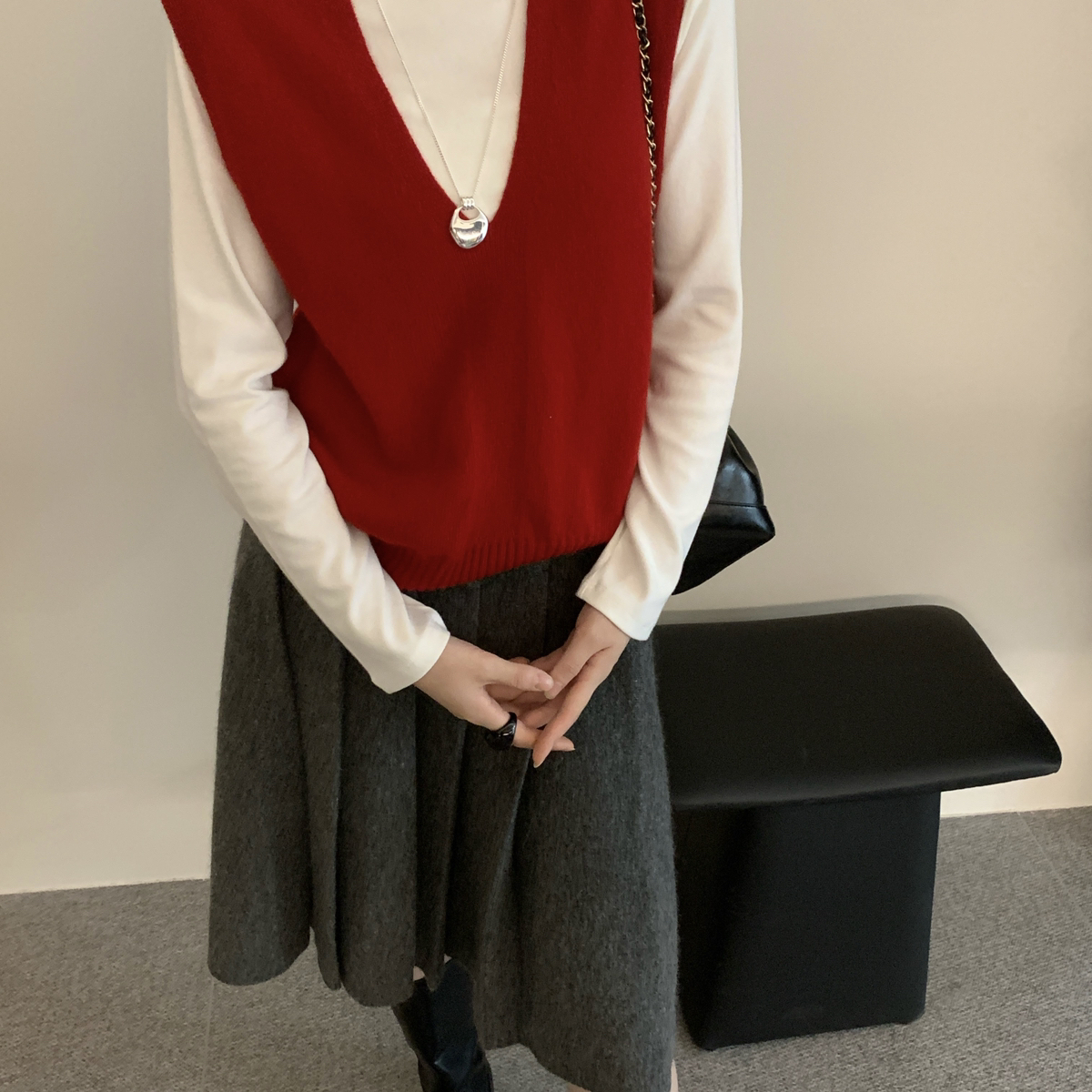 noodle面条家-无敌爆款半高领高弹性莫代尔棉百搭款打底衫N10086