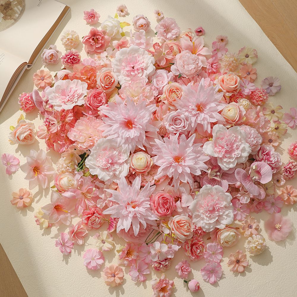 落地花卉粉色系手作混合式diy