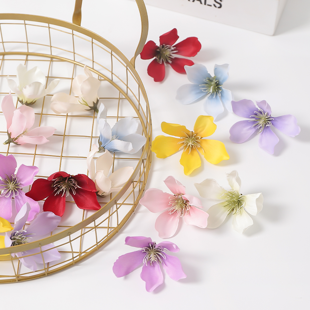 仿真玉兰花假花绢花手工diy材料