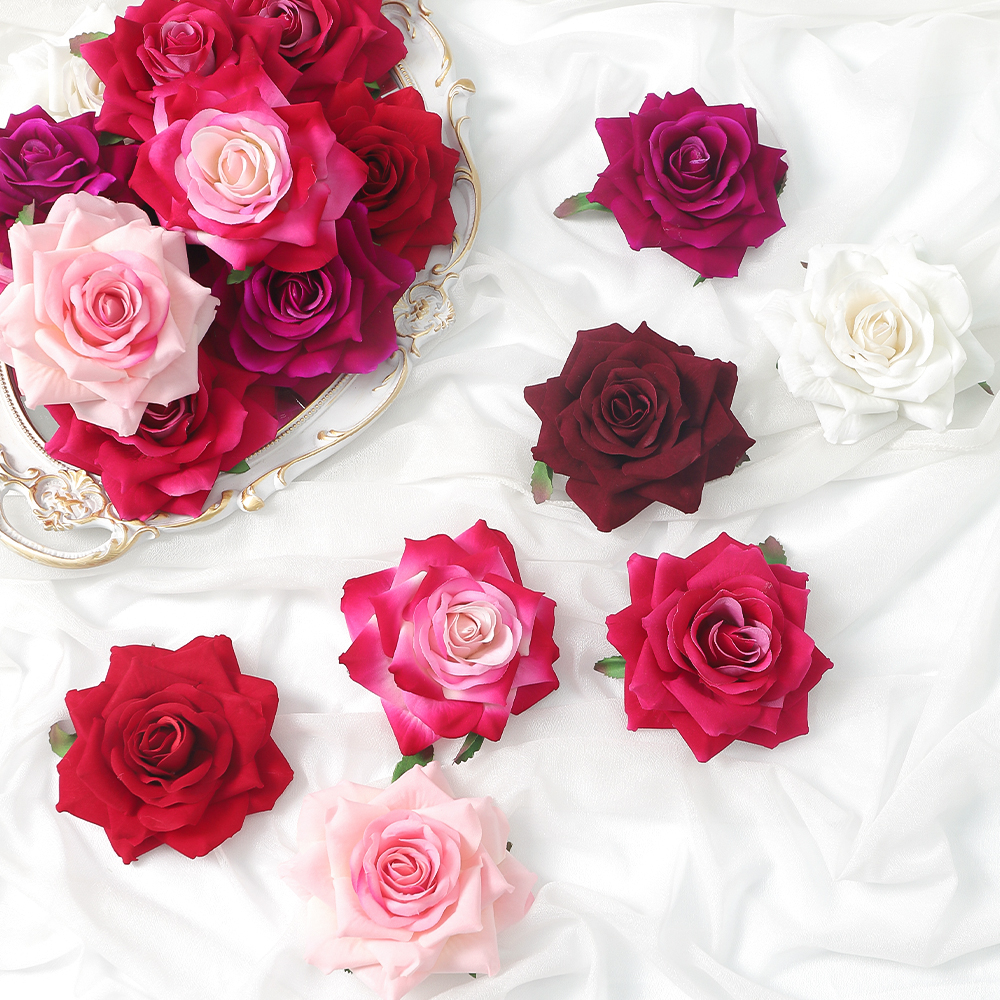 新款仿真绢布玫瑰婚庆装饰花朵