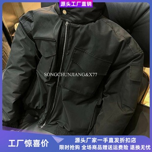 宋春江服装店冬季轻骑兵棉服挺阔宽松加厚痞帅短款bomber潮男外套