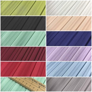 弓型褶现代风微透垂顺珍珠雪纺纱褶皱风琴百褶布料 面料 百搭女装