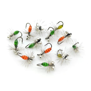 银眼腹节毒蚊飞蝇钩 蓑羽毛钩 微物路亚飞钓溪流假饵马口白条溪哥