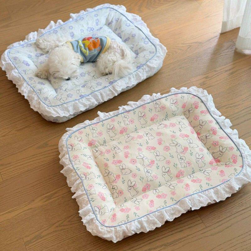 狗窝四季通用趴趴垫狗床小型犬狗夏天睡觉的窝比熊狗垫子冰丝凉垫