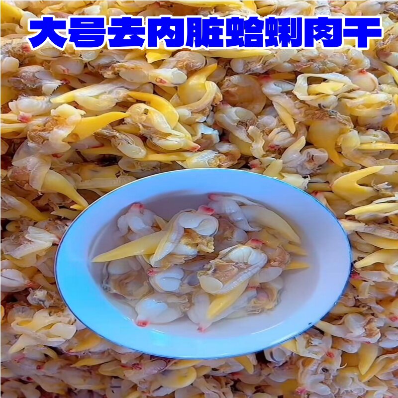 大号去内脏蛤蜊干 无沙黄蚬子肉干货 淡晒花文蛤花甲 海鲜贝类