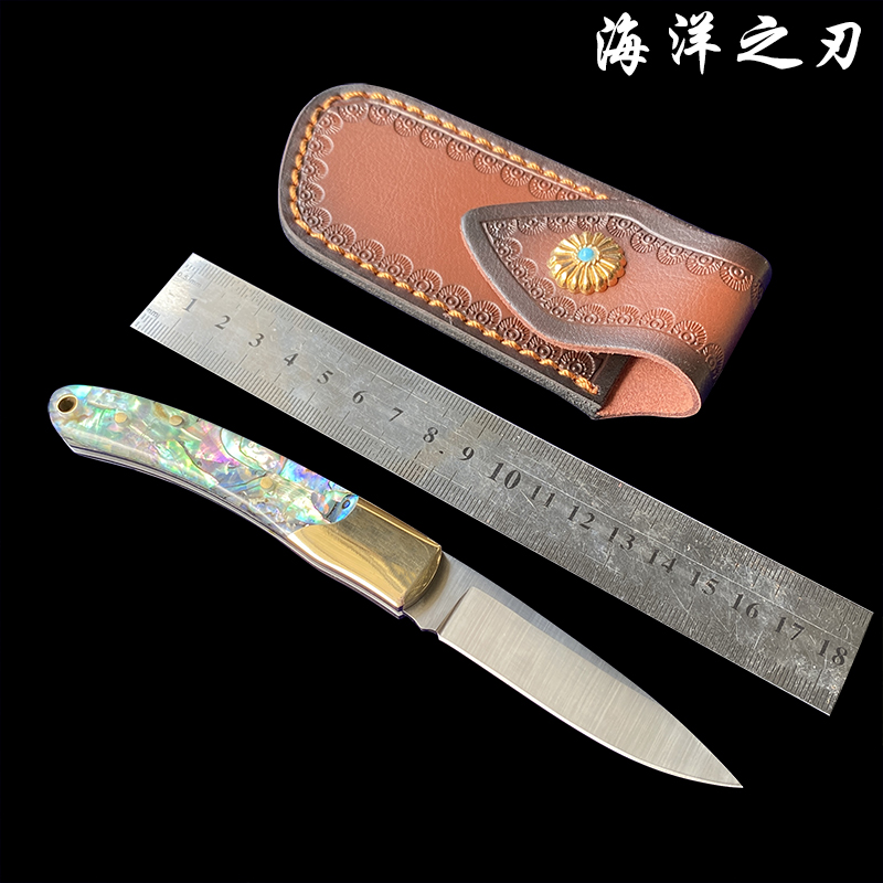 粉末钢刀正品小刀锋利高硬度随身折刀手把肉折叠刀防身水果刀