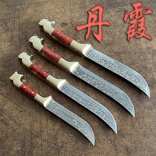 新款英吉沙大马士革钢刀小刀高端精致水果刀锋利高硬度户外刀