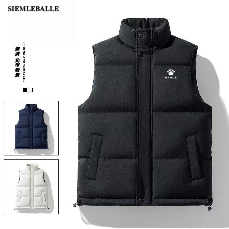 KE马甲男士秋冬季新款棉服潮女外穿背心加厚情侣男式坎肩外套