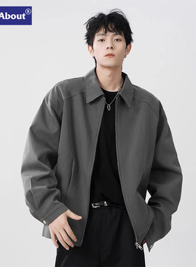 NKAOL美式翻领夹克春季宽松廓形纹理cleanfit休闲西装衬衫外套