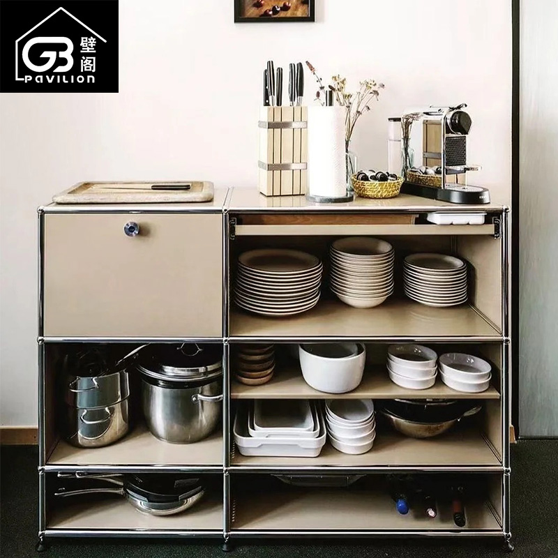 模块组合餐边柜客厅不锈钢USM柜