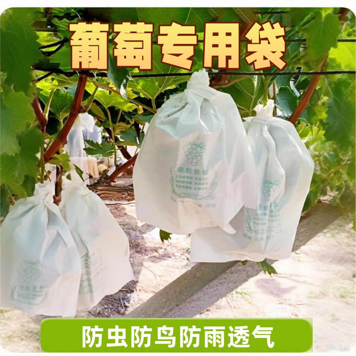 套葡萄专用袋露天纸袋白色全木浆套袋防晒袋果园果袋防水防虫鸟