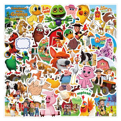 圣诺农场贴纸儿童卡通动画贴画