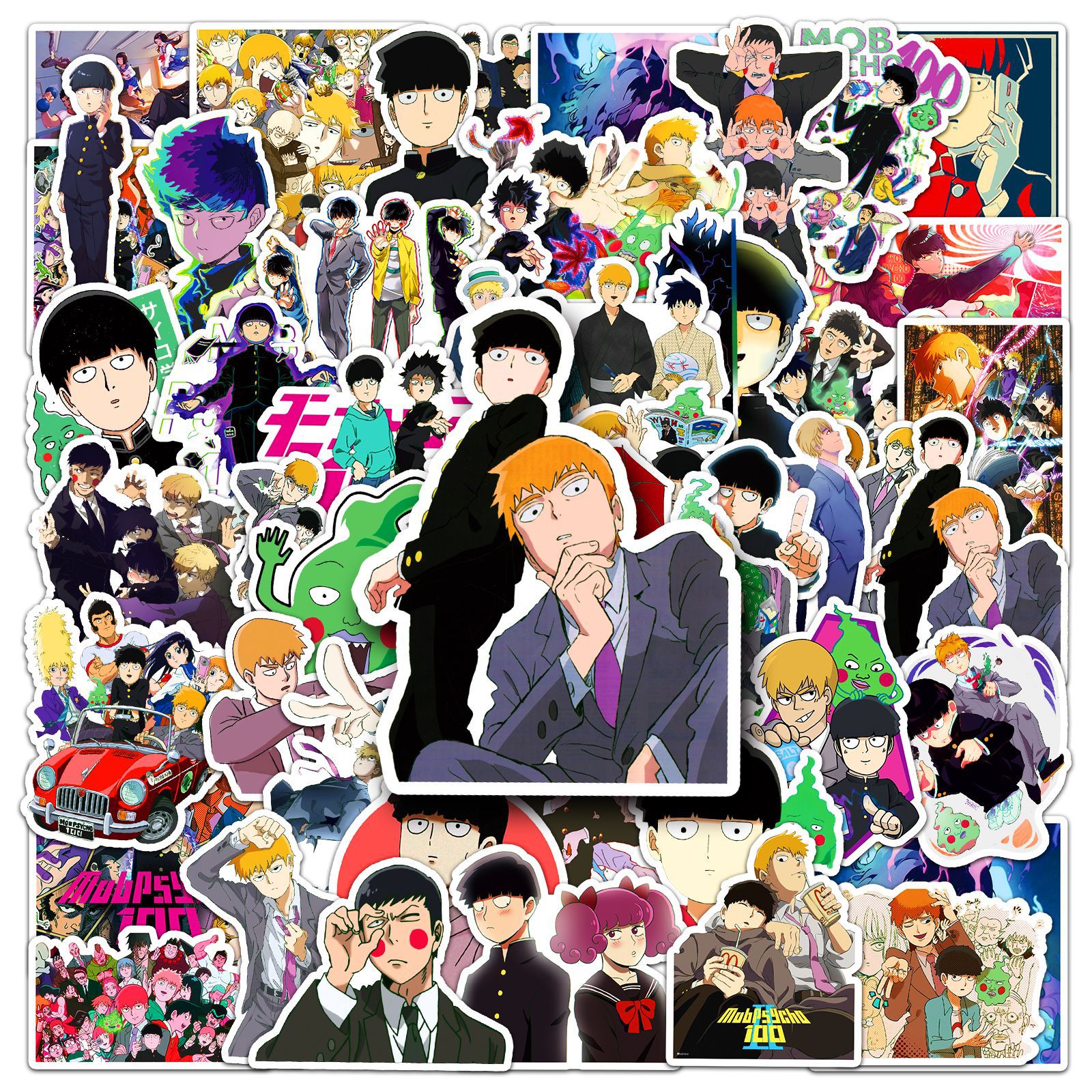 灵能百分百贴纸卡通日漫人物贴画