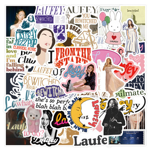 55张卡通歌手Laufey林冰贴纸欧美明星偶像音乐专辑手机电脑小贴图