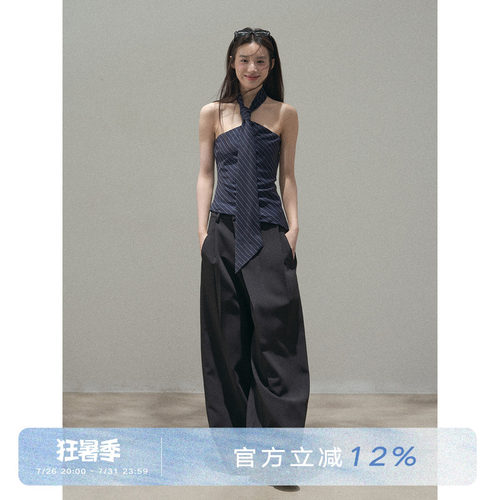 ANNACUTE显瘦露背挂脖抹胸