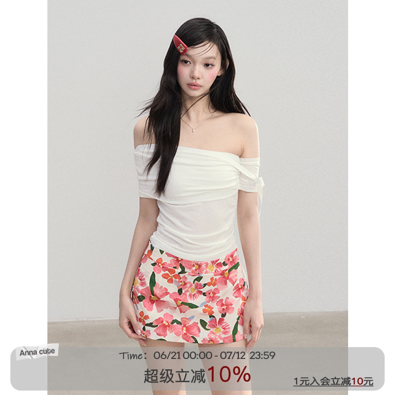 斜肩无袖吊带辣妹背心t恤