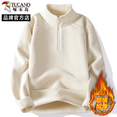 中领打底衫 啄木鸟2025新款 内搭宽松潮流雪尼尔半高领毛衣男冬季 男